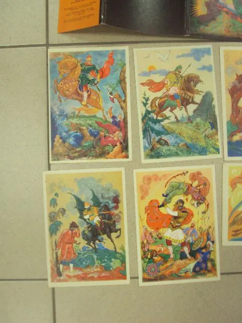 набор открыток былины 1964 суркова палех 11 шт №13272 Недорого