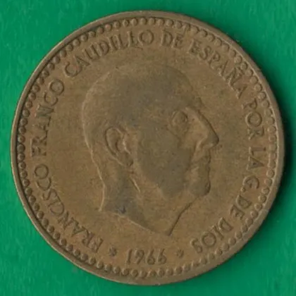 фото, 1 песета 1966 (1973) року Іспанія [М]