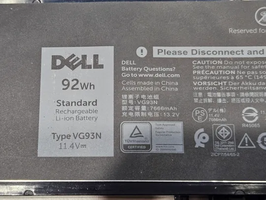 Аккумулятор Dell VG93N неробочий Ціна