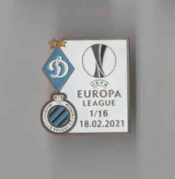 фото, Футбол значок - ФК Динамо Киев Украина - ФК Брюгге Бельгия Лига Европы 2020-21