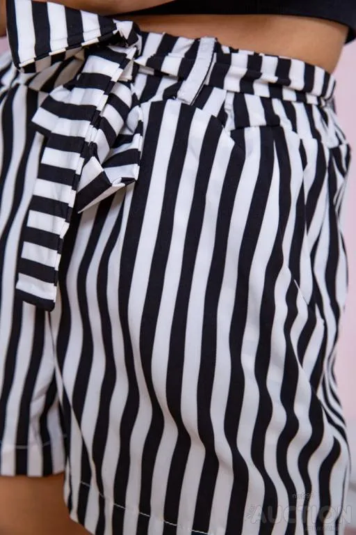 Женские шорты, в черно-белую полоску, 172R009-1 Інтернет-аукціон