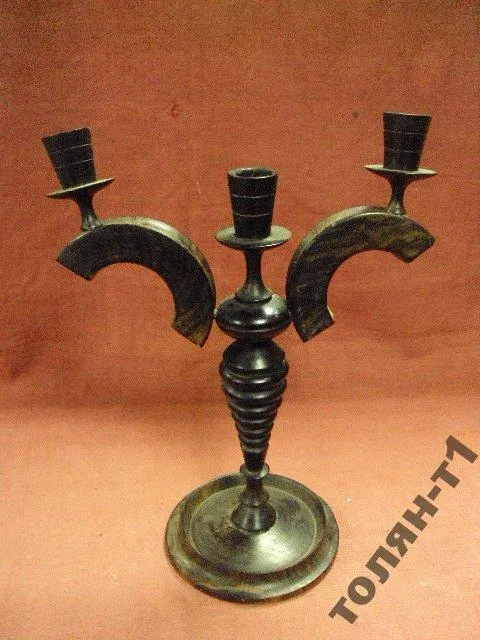 африка эбеновое дерево подсвечник 3 свечи Ціна