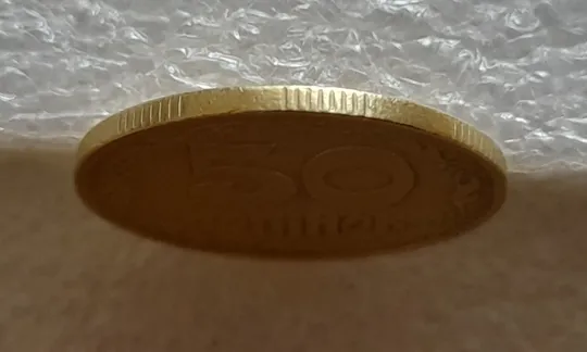 (5247) 50 копійок 1992 1ААс поворот (порушення соосності) (50 копеек 1992 1ААс брак) Де купити