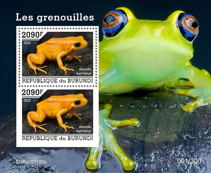 фото, Бурунди -Лягушки-2022.Чистый полный комплект.MNH.