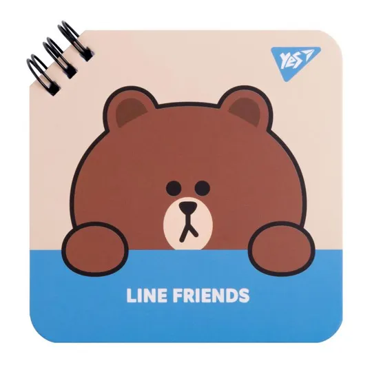 Блокнот YES Line Friends Brown 151749 80 листов Ціна