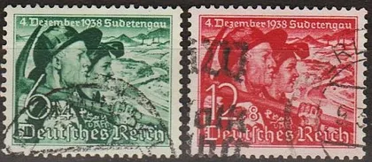 фото, 1938 - Рейх - Голосування в Судетах Mi.684-85 _8,0 €