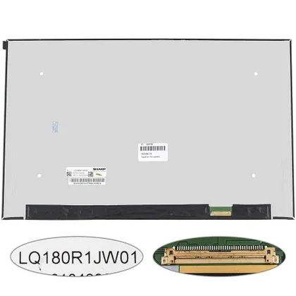 фото, Матриця 18.0" LQ180R1JW01 (2560 * 1600, 40pin (eDP, IPS, 240Hz), LED, SLIM (без додаткової панелі), матова, роз'єм справа внизу)