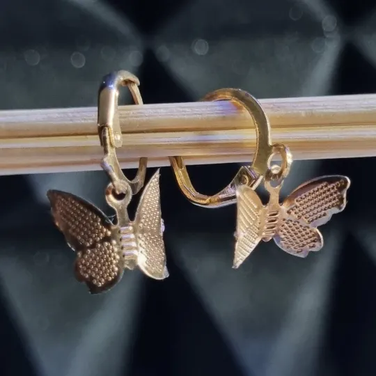 Сережки з метеликами, ретро стиль Де купити