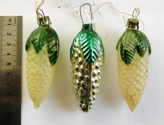 ШИШКИ - 3 ЕЛОЧНЫЕ ИГРУШКИ = из СССР Ціна