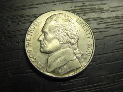 фото, 5 центів 2001 D США