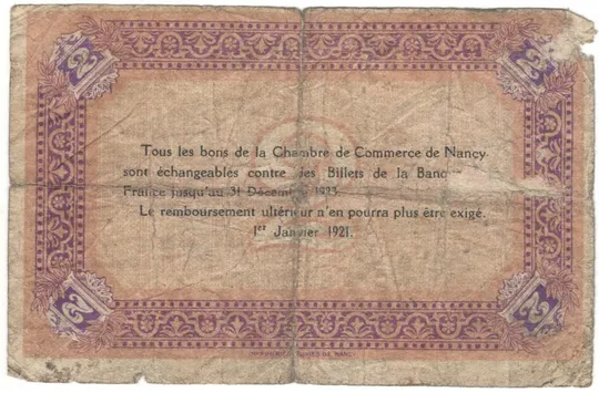 Купити 2 франка 1921 року округ Нансі Франція
