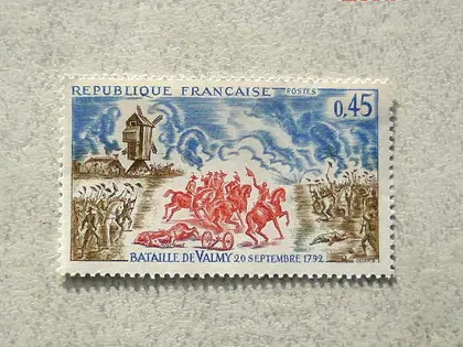 фото, Поштова марка Франція " Битва Війна " 1971 рік **