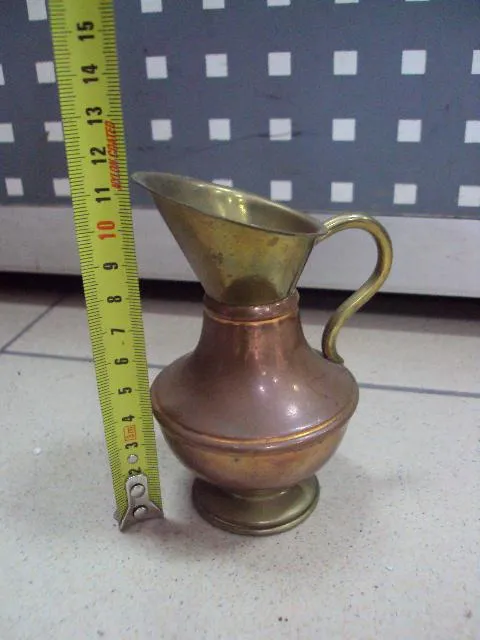 Купити Кувшин глечик миниатюра латунь медь высота 11,5 см, диаметр 5,5 см №11462