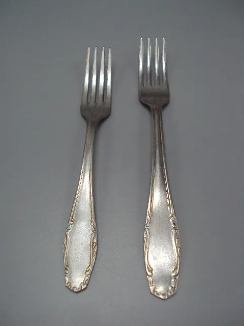 Купити Столовые приборы вилки нерж столовая и десертная вилка нержавейка 18,2 см и 20 см лот 2 шт №18639в