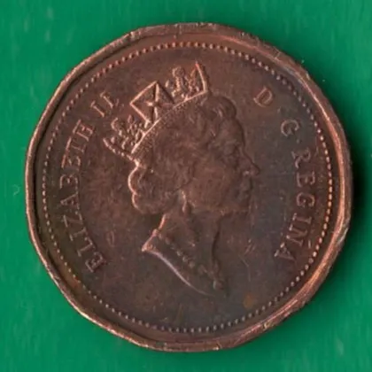 фото, 1 цент 1993 року Канада [КВ]