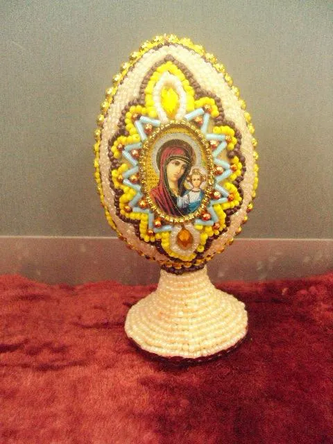 Купити яйцо бисер икона спаситель богородица  №11601replicaОбращаем Ваше внимание, что предмет находиться в категории &quot;копии&quot; и не является оригиналом!