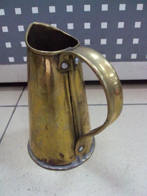 Кувшин мерка латунь старая высота 17 см (№1797 тип 2) №11381 З аукціону