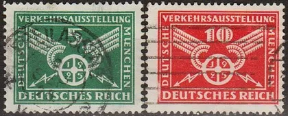 фото, 1925 - Німеччина - Виставка транспорту - Мюнхен Mi.370-71 _27,0 €