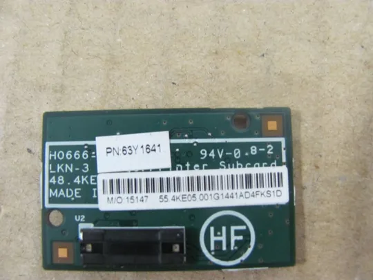 Купити номер0208-17 плата зчитування відбитків пальців 63Y1641 для Lenovo Thinkpad W520 T520 оригінал