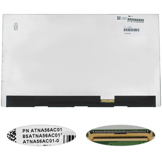 Матриця 15.6&quot; ATNA56AC01-0 (2880*1620, 40pin(eDP, 120Hz, 400cd/m2), OLED, SLIM(без додаткової панелі), глянець, роз&#039;єм справа Ціна