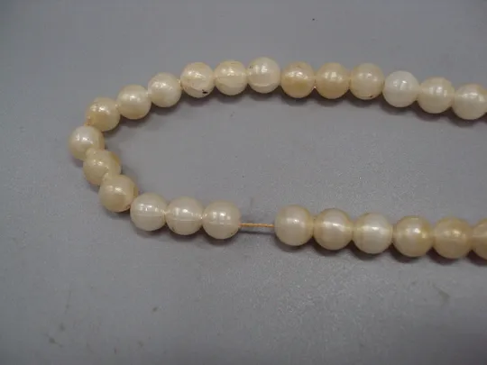 Бижутерия бусы в один ряд пластик под жемчуг длина 64 см №15857 Продаж