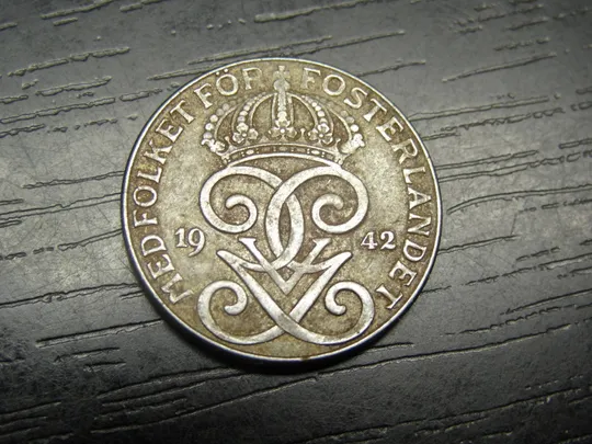 Купити 2 оре Швеція 1942 залізо