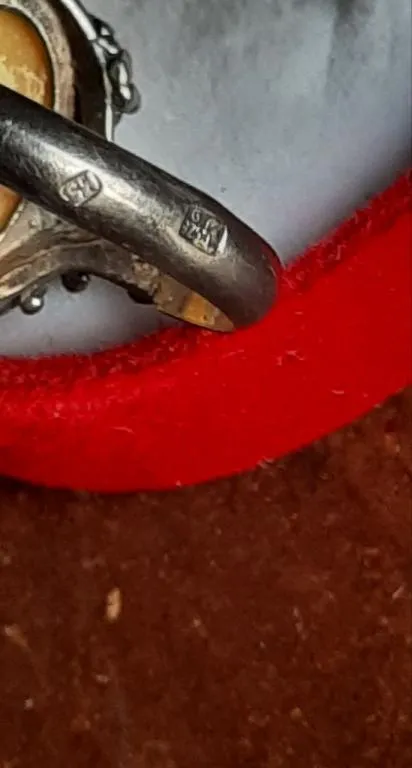 Антикварное кольцо серебро Польща 1930-е mc228-е Продаж