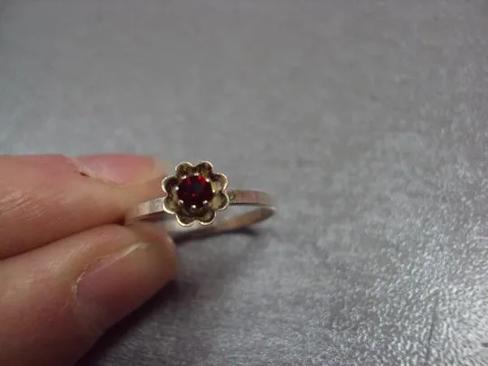 Кольцо женское цветочек на ногу серебро 925 проба вес 0,74 г безразмерное №10725 Інтернет-аукціон