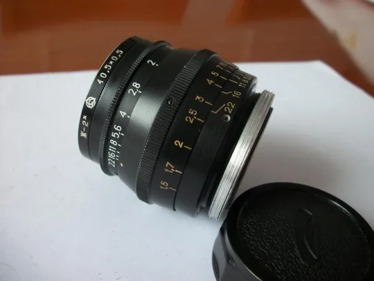 Объектив Юпитер-8,черный, Св.ф, Переходник М-39-42, No-0207859, задняя крышка, футляр. Чистые Линзы Недорого