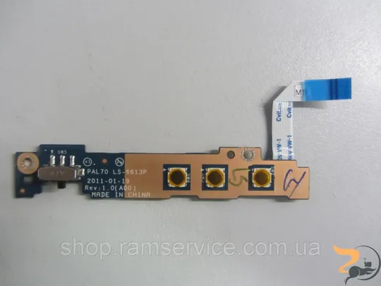 Кнопка включення для ноутбука Dell Latitude E6320, *ls-6613p, б/в Ціна