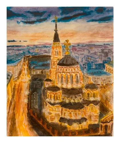 фото, Картина 205х170, Харків Благовіщенський собор, акварель, папір