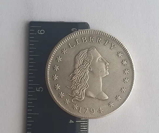 1 долар 1794 США, Розпущене волосся (можливо репліка обігового часу) З аукціону