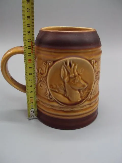 Купити Пивной бокал фарфор клеймо К 5634 кружка пивная охота олень глухарь высота 14,4 см №20