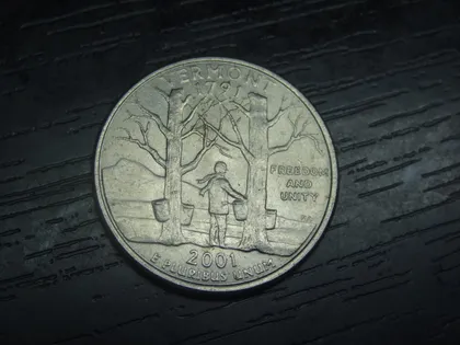 фото, 1/4 долара 2001 D США Вермонт