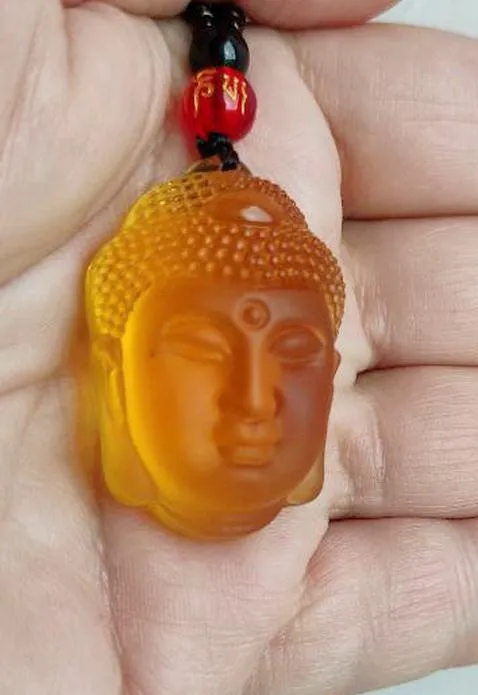 Новая Подвеска  кулон Голова Будды камень Натуральный желтый кристалл  gb536 Ціна