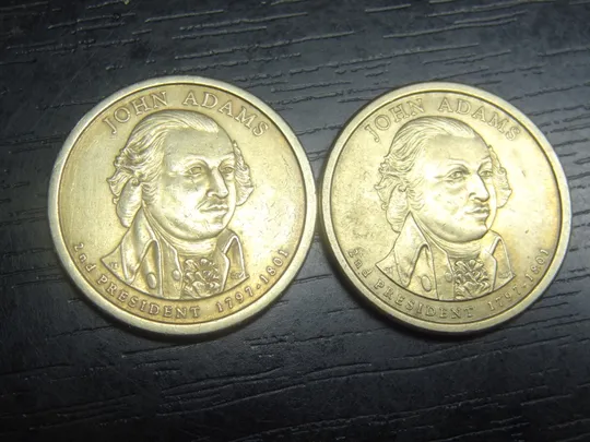 1 долар 2007 США Джон Адамс (два різновиди) Ціна