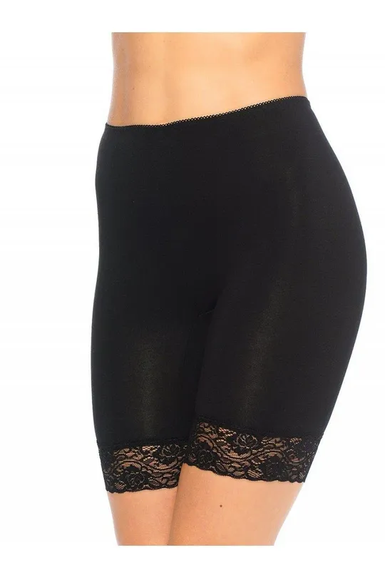 Панталони жіночі труси бавовна з мереживом Афина 008 з середньою лінією талії чорні M Ціна