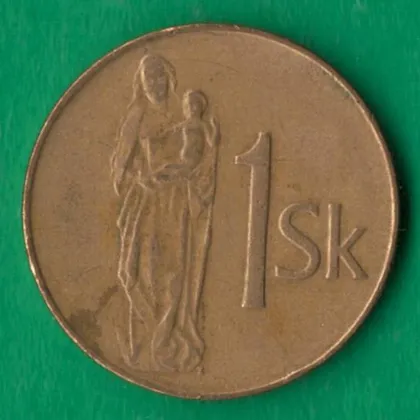 фото, 1 крона 1993 року Словаччина [КВ]