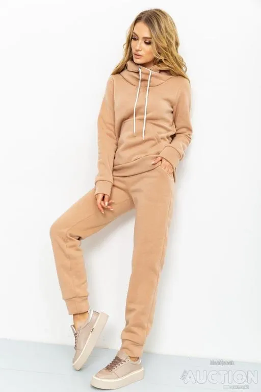 Спорт костюм женский на флисе, цвет темно-бежевый, 102R016-1 З аукціону