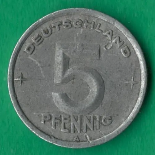 5 пфенігів 1948 року НДР. Поворот реверсу [М] Ціна