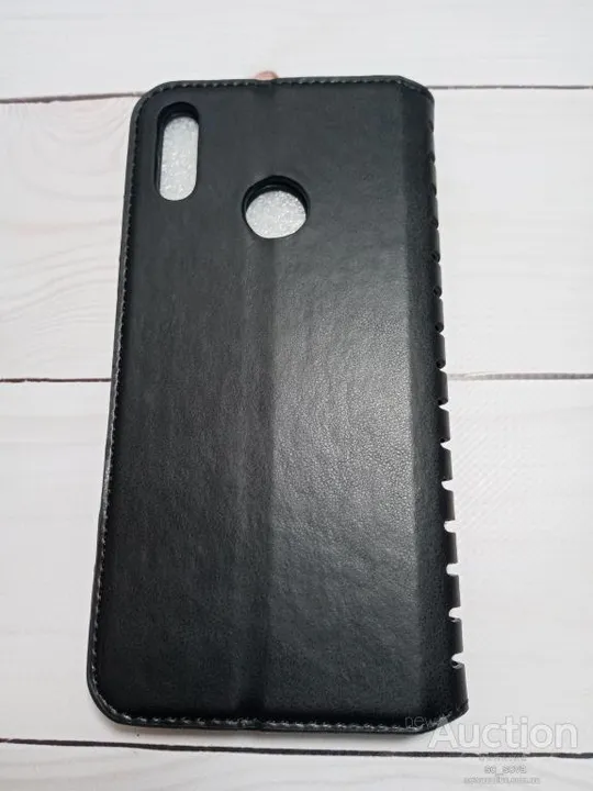 Чохол-книжка Leather Folio (high copy) для Huawei Y7 Pro 2019  чорний З аукціону