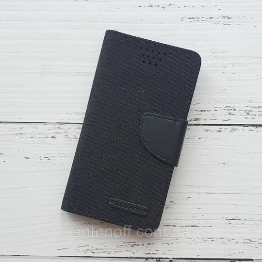 Книжка універсальна Mercury Goospery Slider / слайдер 4.5"-4.8" (13.9×7.2см) для телефона Black Ціна