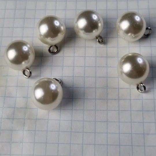 Набір великих перлиноподібних підвісок з металевими петельками Недорого