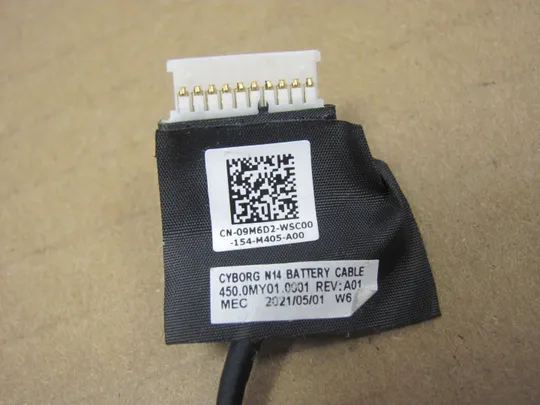 номер0022-40 роз'єм шлейф підключення АКБ 09M6D2 450.0MY01.0001 для  Dell Inspiron 5410 5415 5418 15 Pro 5510 5515 5518 оригінал Де купити