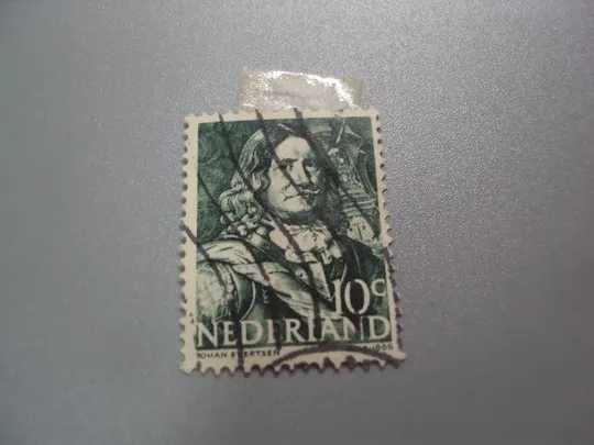 марка Нидерланды 1943 стандарт личности адмирал Йохан Эвертсен военно-морские герои гаш №2083 Ціна