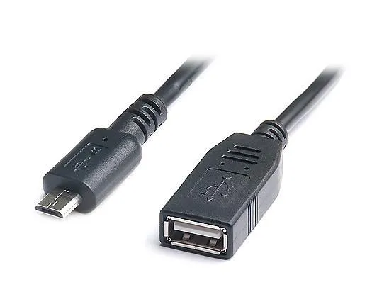 Кабель REAL-EL USB - micro USB V 2.0 (F/M), 0.1 м, черный (EL123500014) Ціна