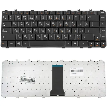 фото, Клавіатура для ноутбука LENOVO (IdeaPad: B460, V460, Y450, Y460, Y550, Y560) rus, black