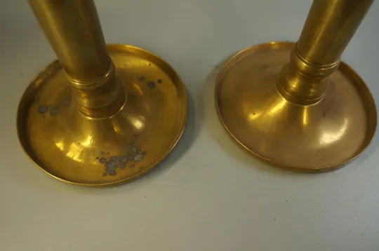 Подсвечники пара колонна подсвечник высота 17 см лот 2 шт (№ 1066) Продаж