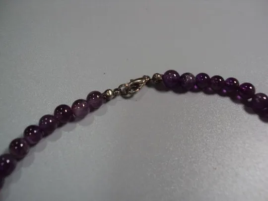 Купити Набор серьги, браслет и колье ожерелье бусы капельки аметист натуральный камень №11250м