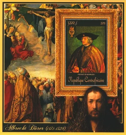 фото, ЦАР-Живопись-Дюрер-2011. Чистый красивый Блок. MNH.